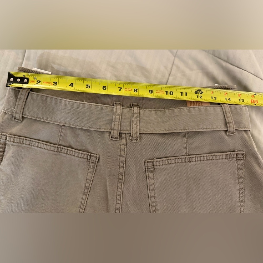 PAIGE High Waist Tan Belted Shorts - Picture 5 of 5
